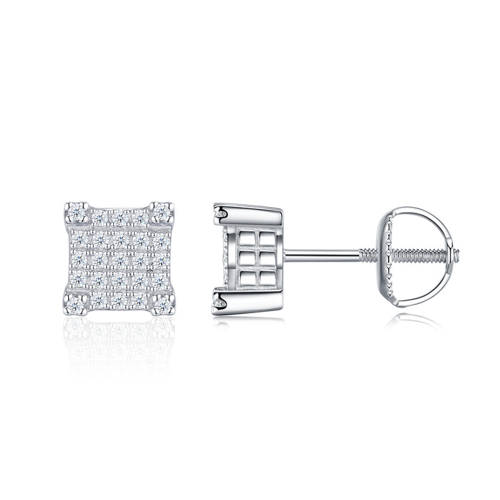 Luxury Minimalist Moissanite Earring Set – Platinum-Plated S925 Silver, GRA Certified