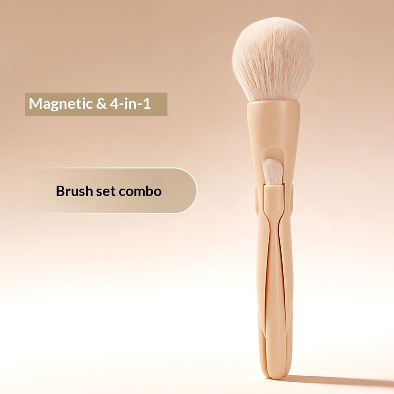 🖌️ Magnetic Portable Eyeshadow Brush – Compact Makeup Tool (West Lake Blue & Peach Pink) ✨