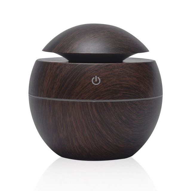 🍄💧 Eco-Friendly Mushroom Head Mini Humidifier | Wood Grain Ultrasonic Air Moisturizer ✨