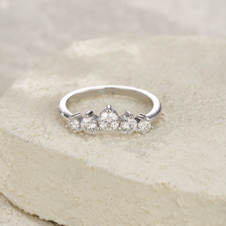 Luxury Moissanite Ring – Platinum Plated S925 Silver Minimalist Jewelry