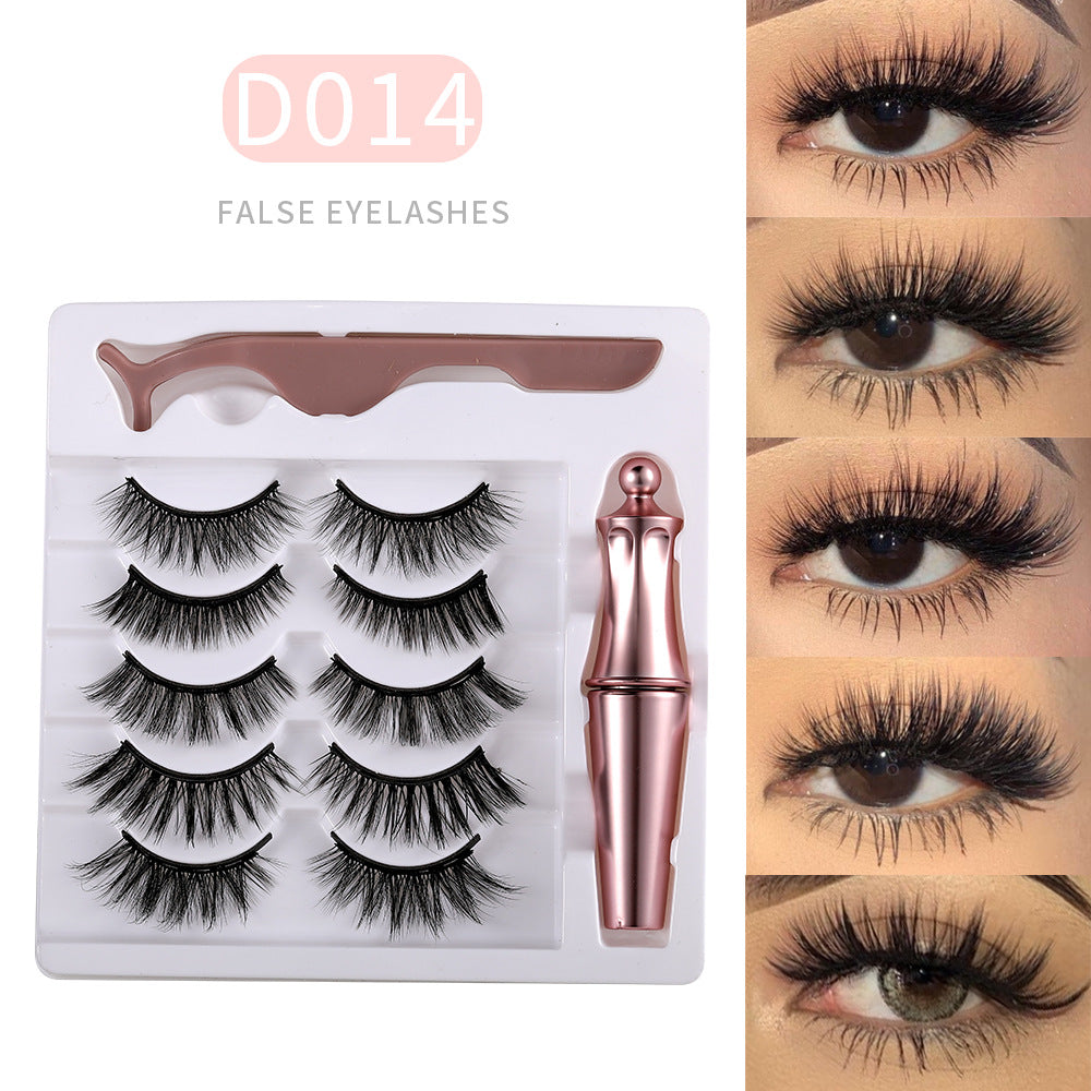 🧲👁️ Mink Magnetic Eyelashes – 5 Pairs Reusable False Lashes Set with Eyeliner & Tweezers