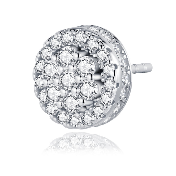 Luxury Minimalist Moissanite Stud Earrings – Platinum-Plated S925 Silver