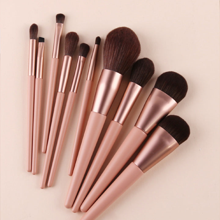 ✨ 11-Piece Makeup Brush Set — Wooden Handle Beauty Tools 💄