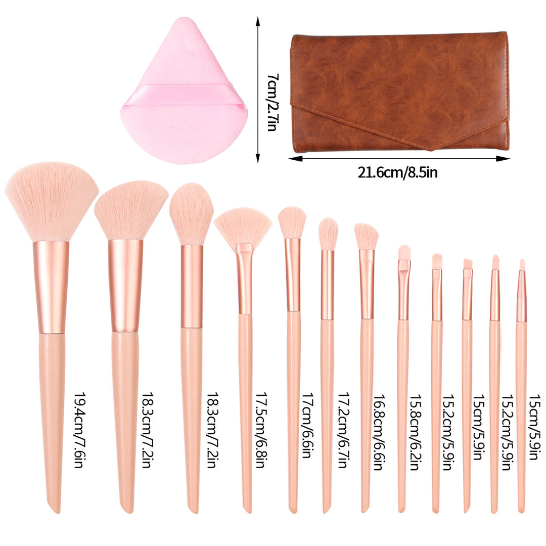 ✨ 12-Piece Soft Hair Makeup Brush Set — Beauty Tools Kit 💄💖
