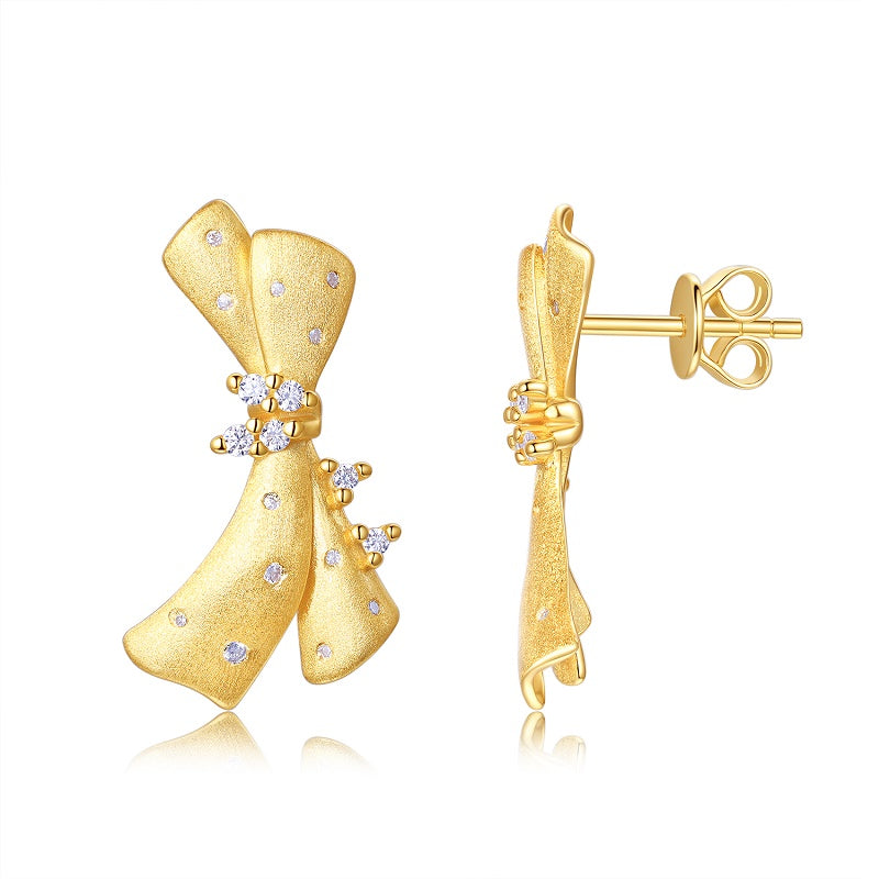 Minimalist Luxury Moissanite Earrings – Gold-Plated S925 Silver