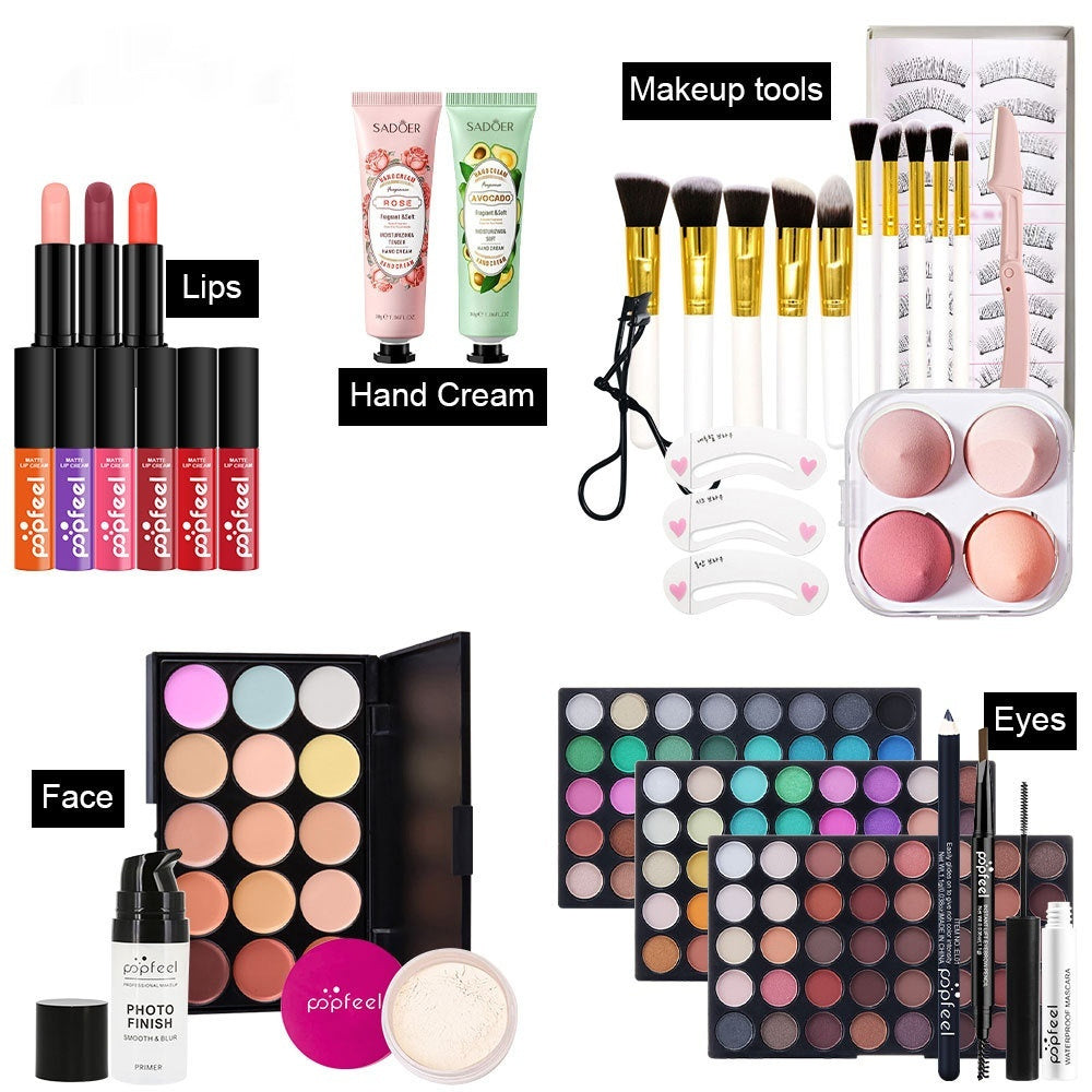 🧜‍♀️ POPFEEL Multifunctional Makeup Set – All-in-One Cosmetic Kit (Green Mermaid) ✨