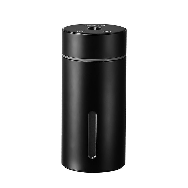 🚗⚫ Black Columnar Car Humidifier | USB Rechargeable Wireless Mini Air Mist Diffuser