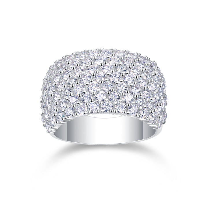 💎 Dynamic & Dazzling Moissanite Wedding Ring Set – Platinum-Plated S925 Silver (6.8g, Sizes 5–9) 💎