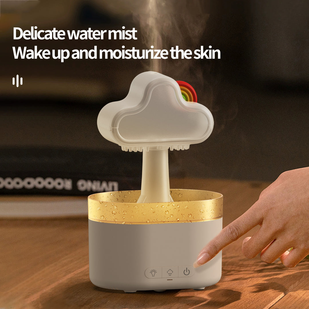 🌈☁️ Rainbow After Rain Humidifier | 500ML Cloud Mist Diffuser with LED Light ✨