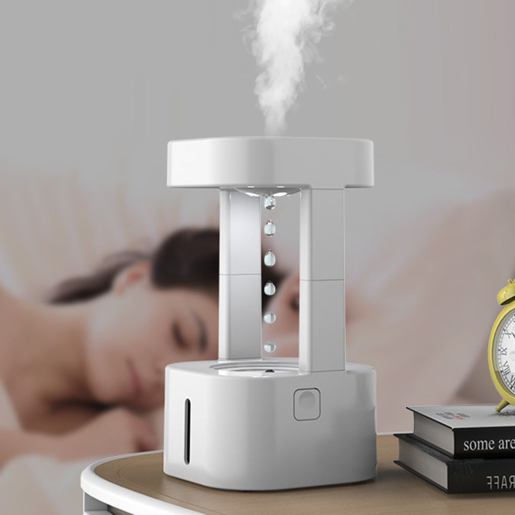 💧✨ Anti-Gravity Water Drop Humidifier | 580ML USB Mist & Ambient Light 🌙
