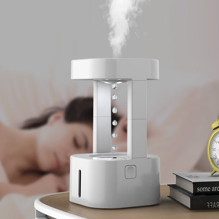💧✨ Anti-Gravity Water Drop Humidifier | 580ML USB Mist & Ambient Light 🌙