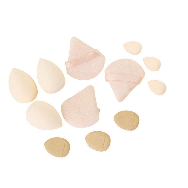 💄✨ Solid Color Cosmetic Egg | 12-Piece Mini Thumb Puff Set