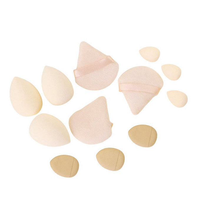 💄✨ Solid Color Cosmetic Egg | 12-Piece Mini Thumb Puff Set