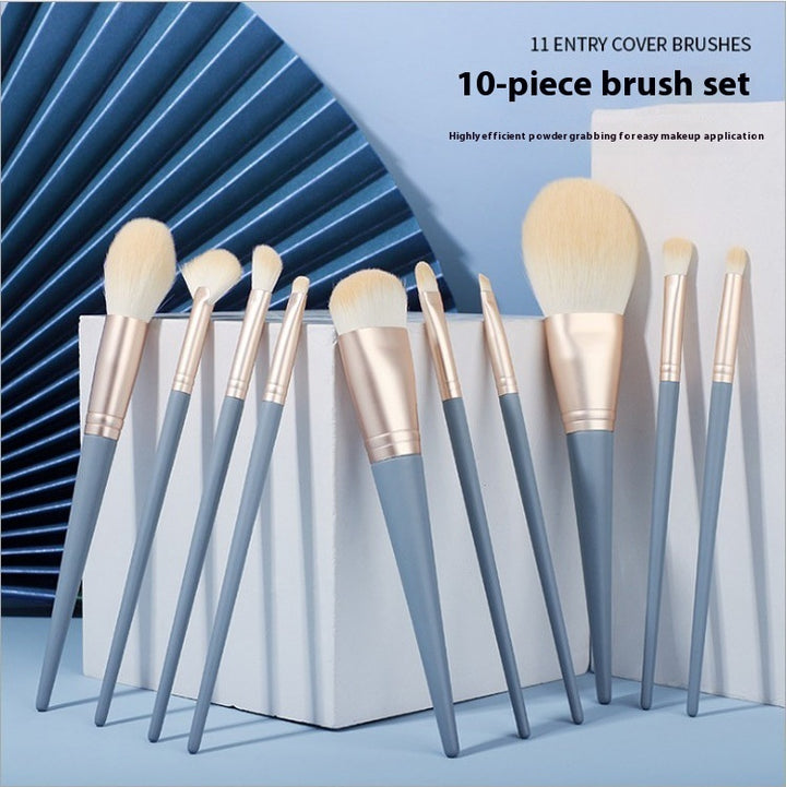 ✨ 10-Piece Complete Makeup Brush Set — Foundation, Powder & Eyeshadow 💄