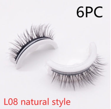 👁️✨ Reusable 3D Mink Lashes – Self-Adhesive Natural False Eyelashes (Glue-Free Silk Style)