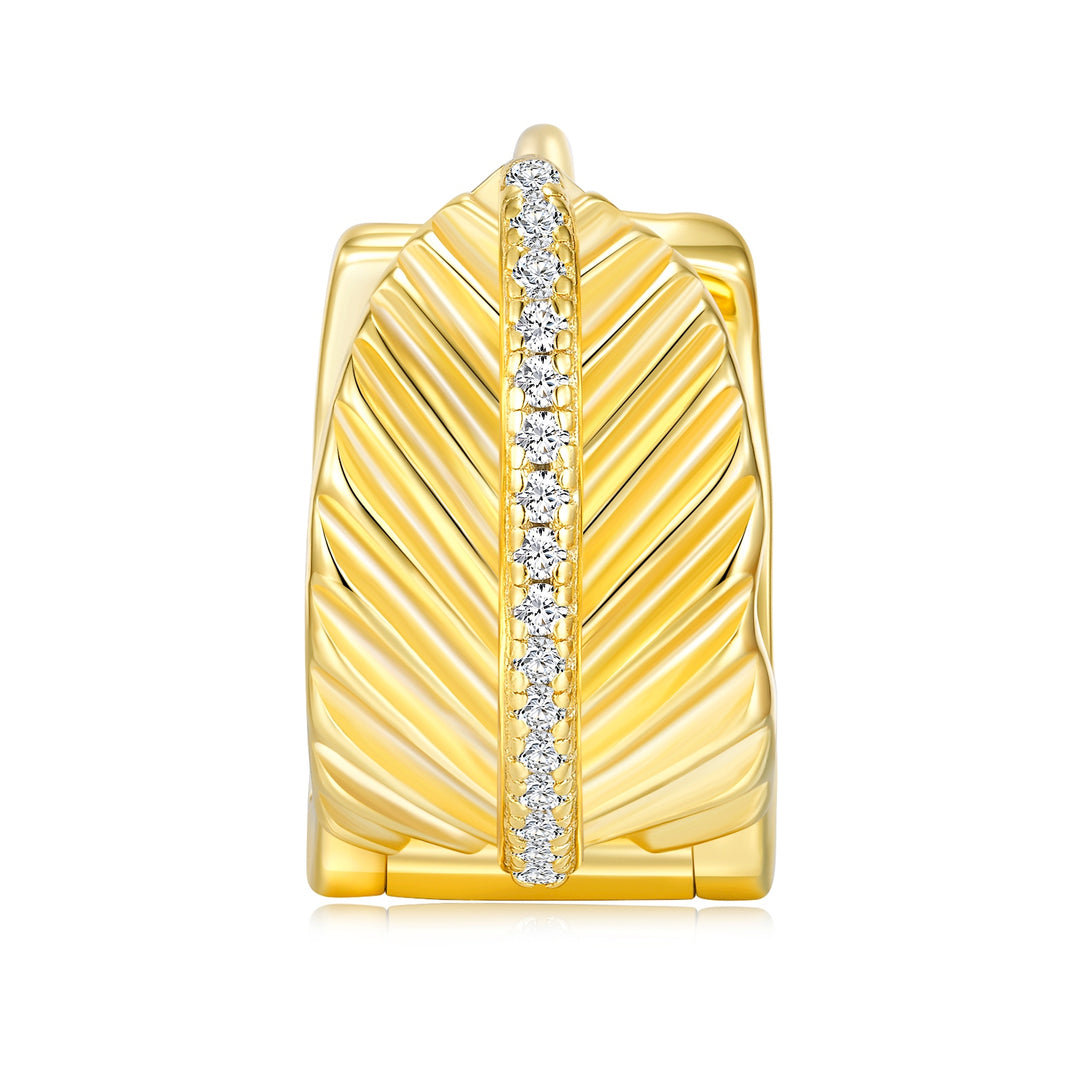 Luxury Minimalist Moissanite Earrings – Gold-Plated S925 Silver