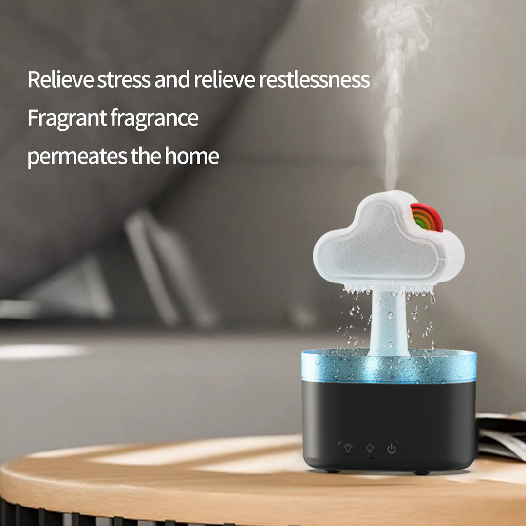 🌈☁️ Rainbow After Rain Humidifier | 500ML Cloud Mist Diffuser with LED Light ✨