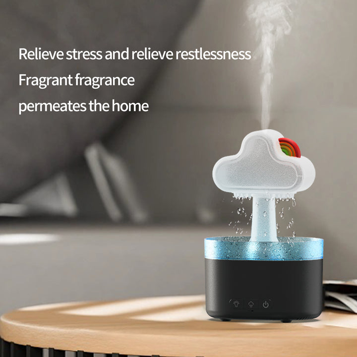🌈☁️ Rainbow After Rain Humidifier | 500ML Cloud Mist Diffuser with LED Light ✨