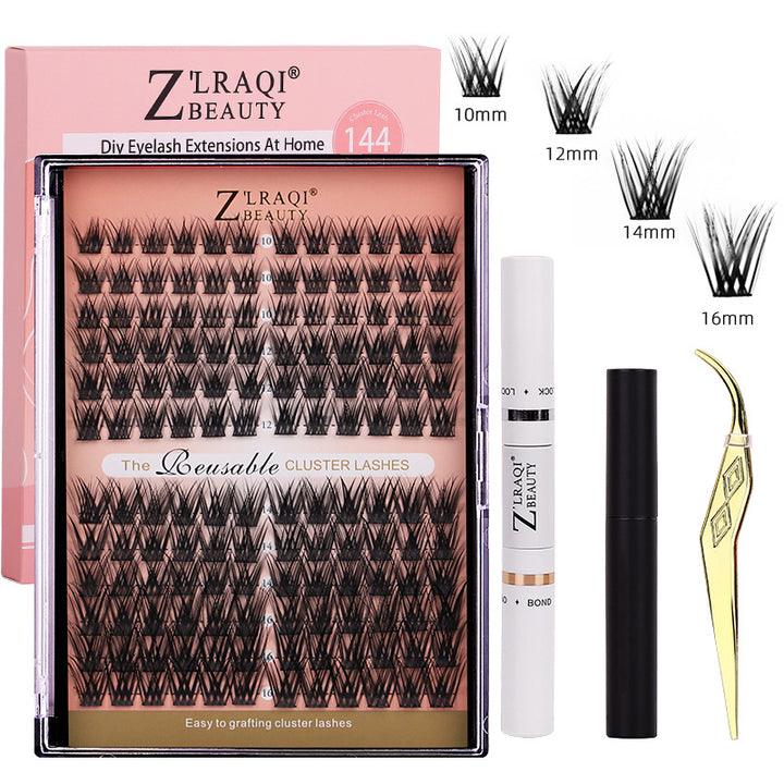 👁️✨ Segmented Individual Single Cluster Dense False Eyelashes – 5-in-1 DIY Lash Suit