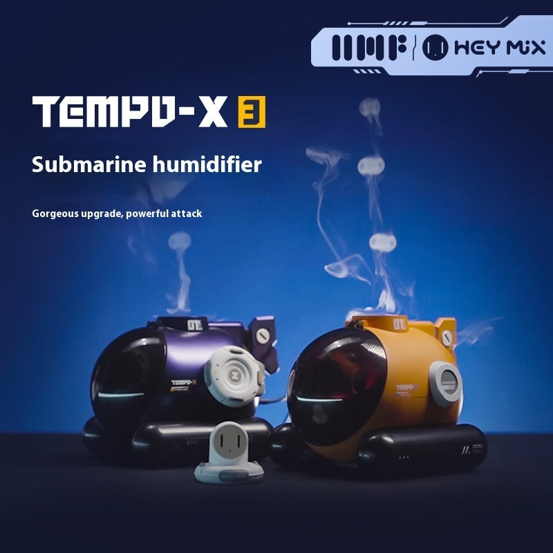 💧🚢 Submarine Smoke Ring Humidifier | Desktop Mist Spray Atmosphere Device