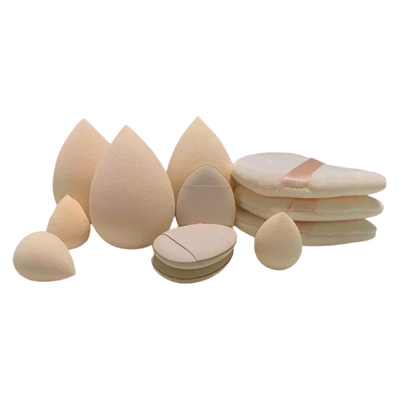 💄✨ Solid Color Cosmetic Egg | 12-Piece Mini Thumb Puff Set