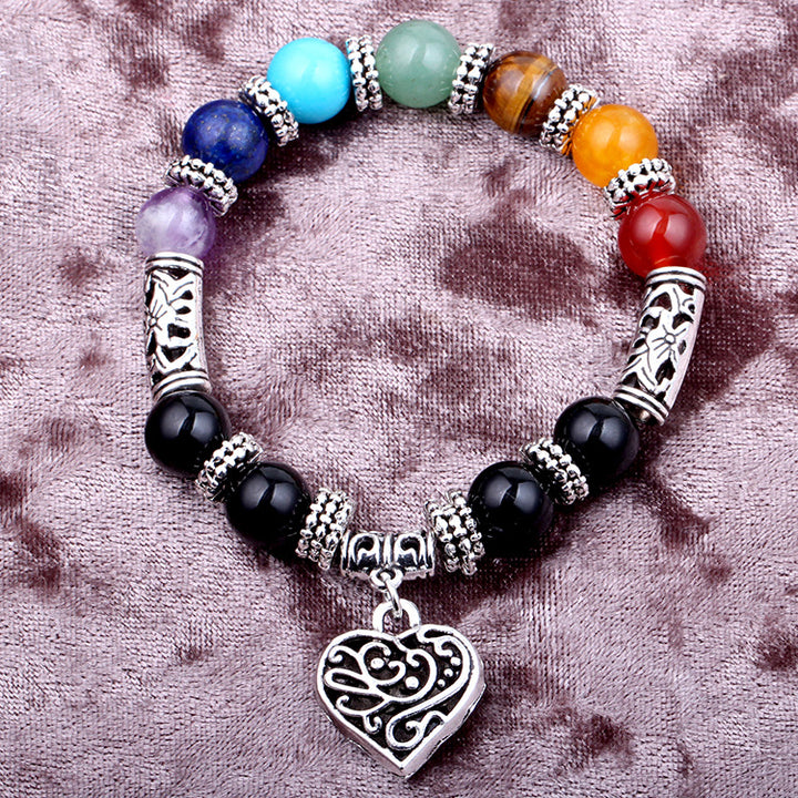 Seven Chakra Yoga Energy Bracelet – Adjustable Spiritual Jewelry