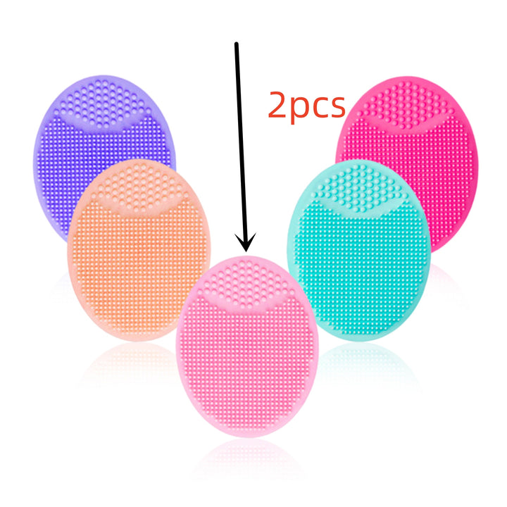 🧼💖 Silicone Oval Facial Brush | Gentle Cleansing & Skin Massage Tool