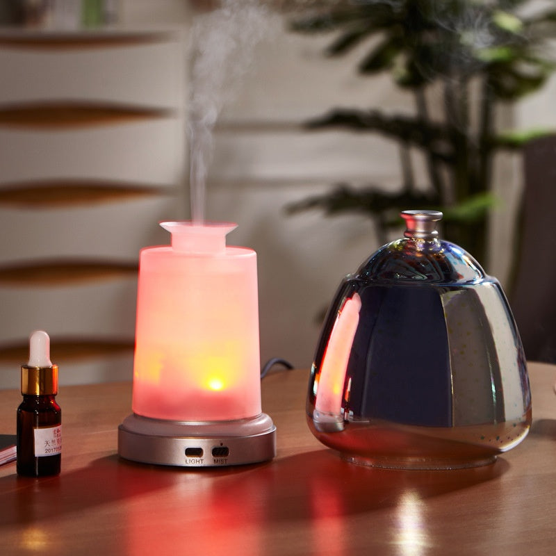🎆💧 Fireworks Glass Aromatherapy Humidifier | Creative Ultrasonic Essential Oil Diffuser Lamp ✨