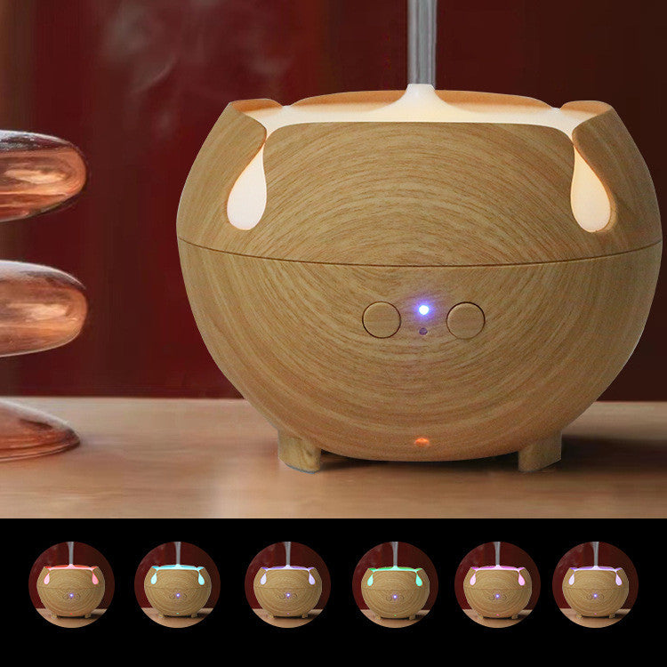🌿🌫️ Household Heavy Fog Wood Grain Humidifier | Silent Aromatherapy Air Diffuser