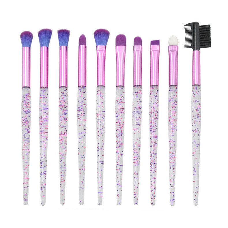 ✨ Transparent Starry Sky 10-Piece Makeup Brush Set 💄🌌