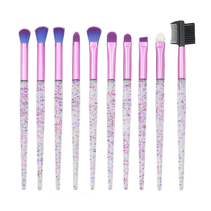 ✨ Transparent Starry Sky 10-Piece Makeup Brush Set 💄🌌