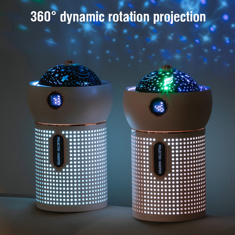 🌌💧 Projection Night Light Humidifier | USB Rechargeable Aroma Diffuser 🌿✨