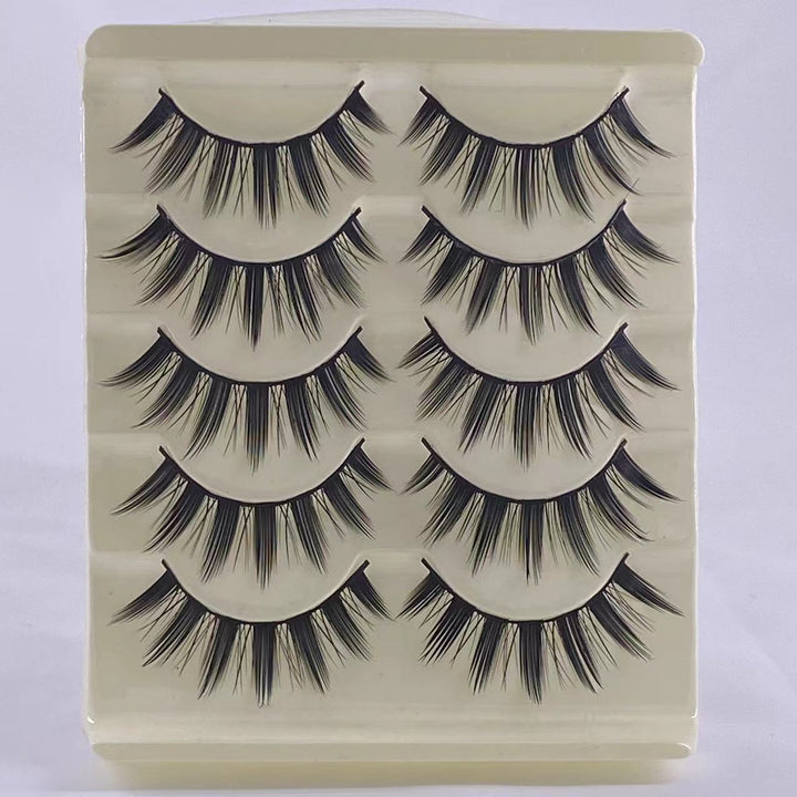 👁️✨ Stage Demon False Eyelashes – Dramatic Upper Lash Set (5 Pairs)