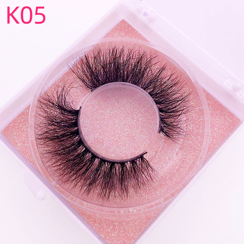 👁️✨ 8D Mink Hair False Eyelashes – Thick Handmade Volume Lash Set
