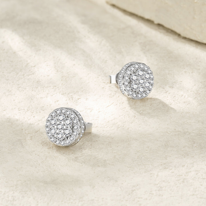 Luxury Minimalist Moissanite Stud Earrings – Platinum-Plated S925 Silver