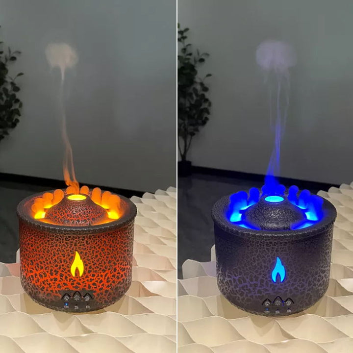 🔥🌋 Jellyfish Fire Volcano Humidifier | Portable Flame Aroma Diffuser ✨