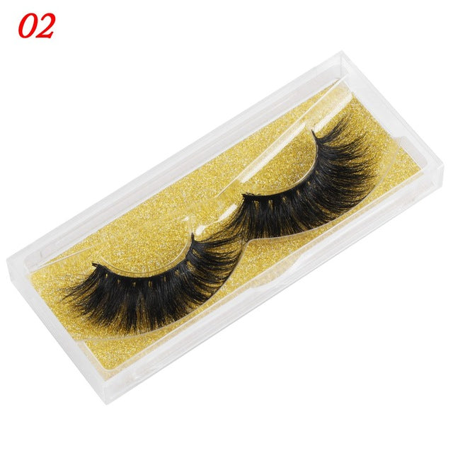 👁️✨ 25MM Mink Eyelashes – Wispy Fluffy Dramatic Fake Lashes