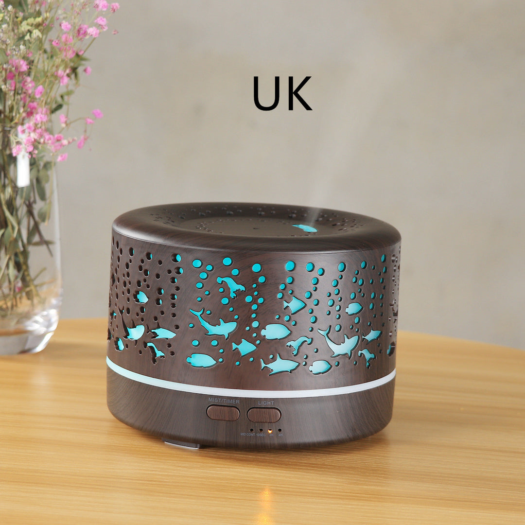 🌿🪵 Wood Grain Aromatherapy Humidifier | Classic Ultrasonic Essential Oil Diffuser