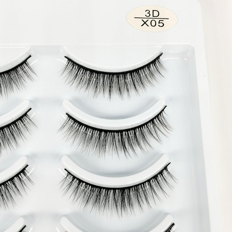 👁️✨ Natural Curling Soft Multilayer Stereoscopic Eyelashes – 10 Pairs