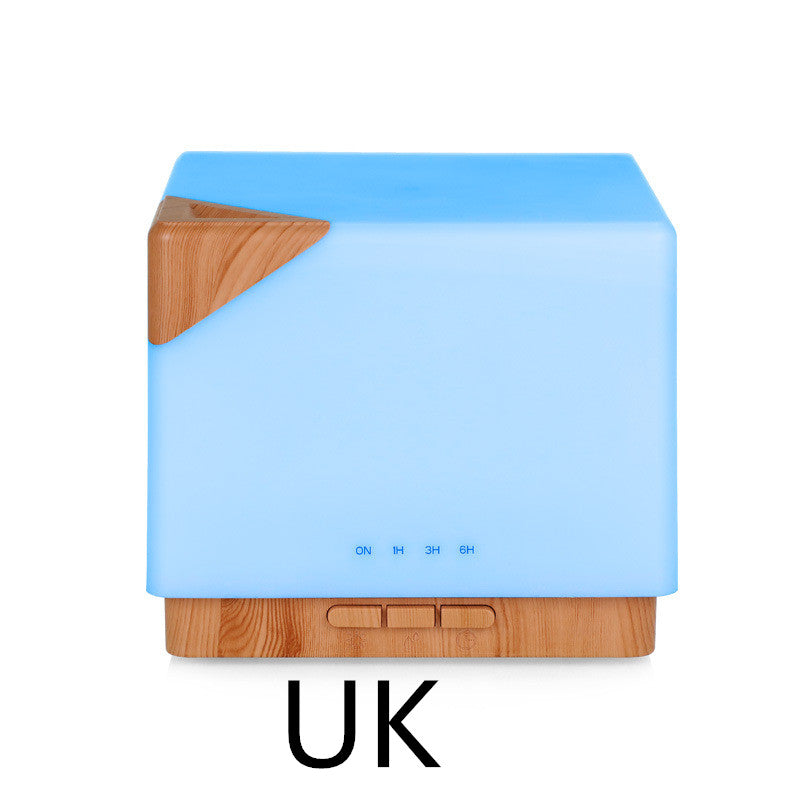 💧🧊 Water Cube Wood Grain Ultrasonic Humidifier | Aromatherapy Cold Mist Machine ✨