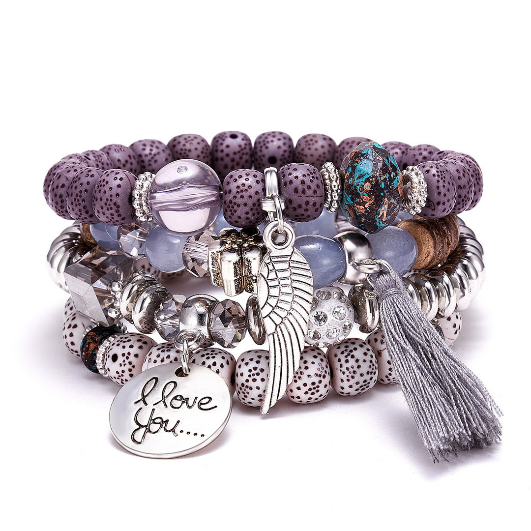 Ethnic Style Tassel Bracelet – Mixed Material Design