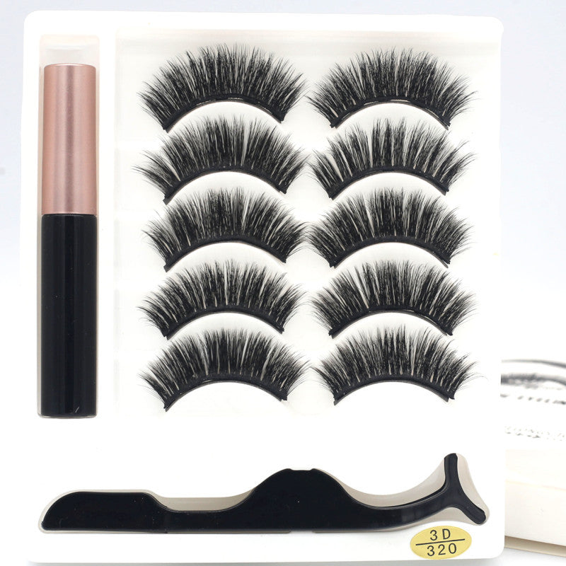 🧲👁️ Five Pairs of Magnetic Eyelashes – Reusable False Lash Set