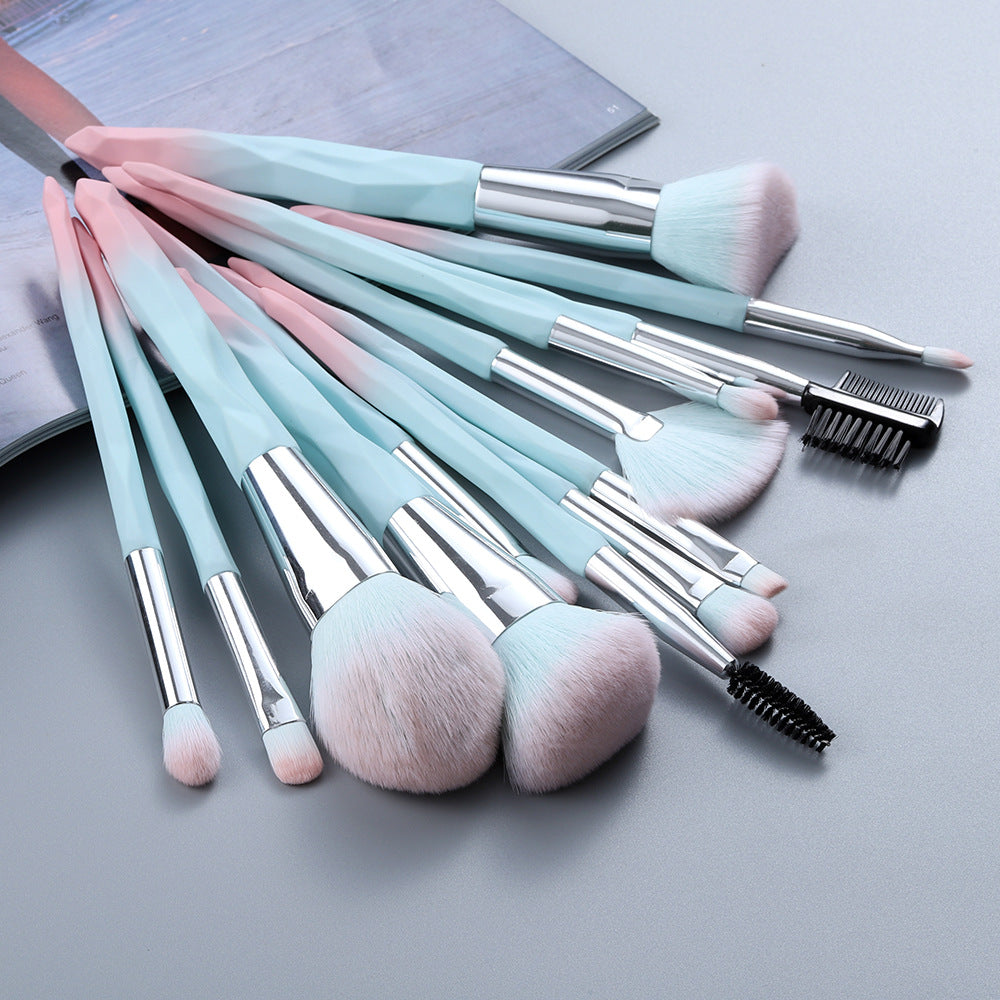 ✨ Diamond Handle Makeup Brush Set — 15-Piece Beauty Tools Kit 💄💎