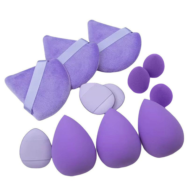 💄✨ Solid Color Cosmetic Egg | 12-Piece Mini Thumb Puff Set