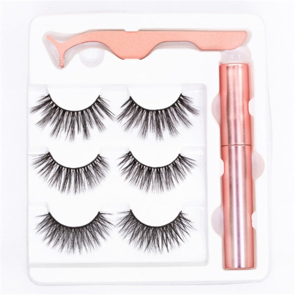 🧲👁️ Magnetic Liquid Eyeliner & Magnetic False Eyelashes Set – Waterproof Reusable Lash Kit with Tweezer