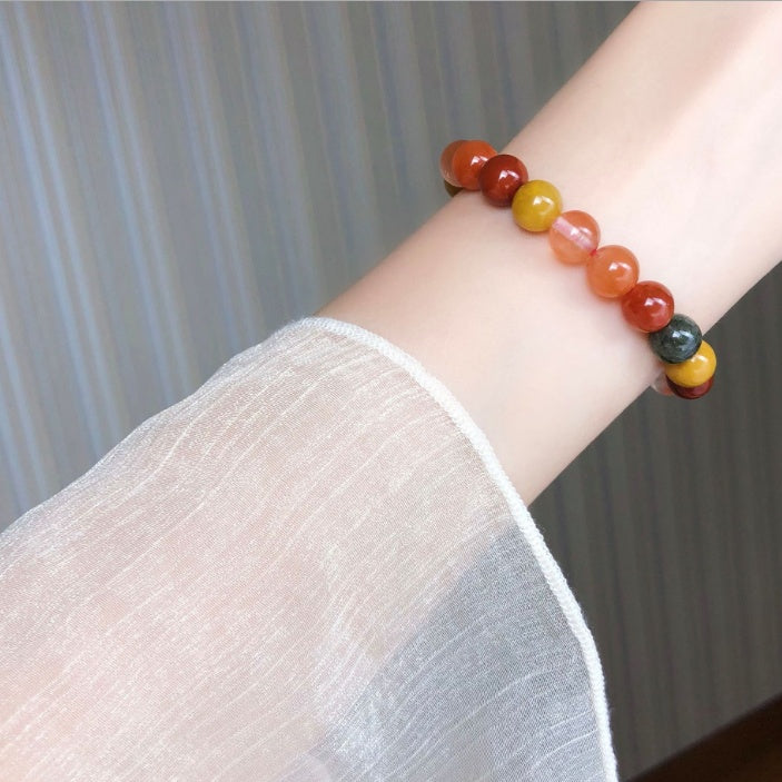 Women's natural red agate bracelet