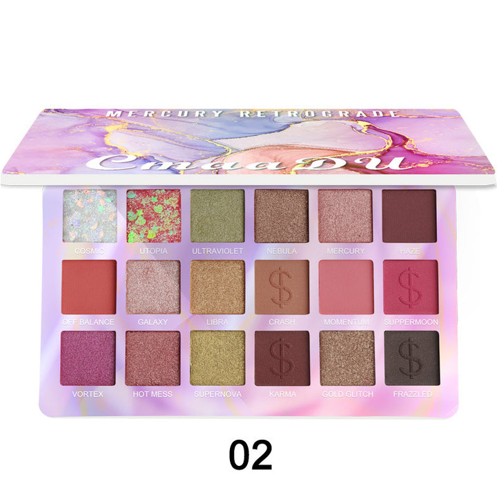 ✨ 18 Colors EVA Glitter Eyeshadow Palette – Full Coverage Shimmer Makeup Set 💄