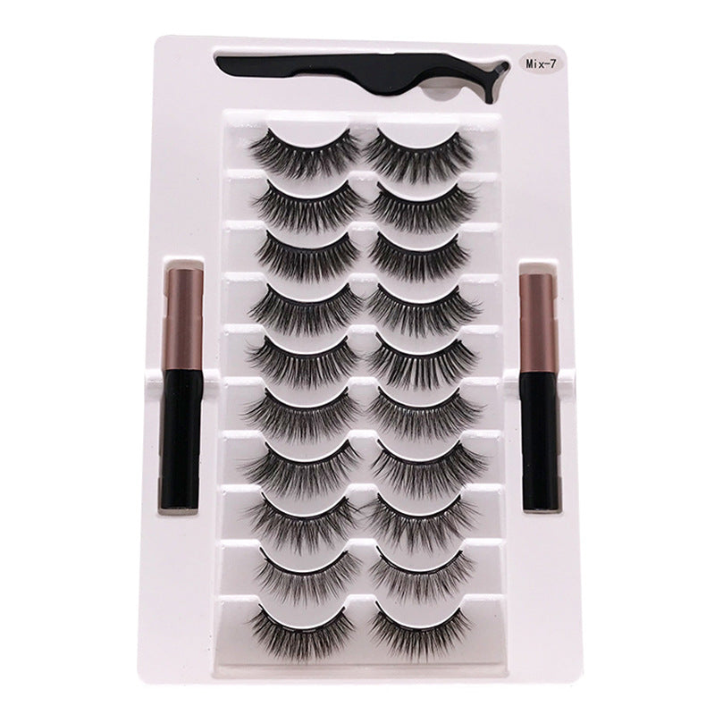 🧲👁️ Magnetic Liquid Eyeliner & Natural Eyelash Set – Reusable Magnetic Lash Kit