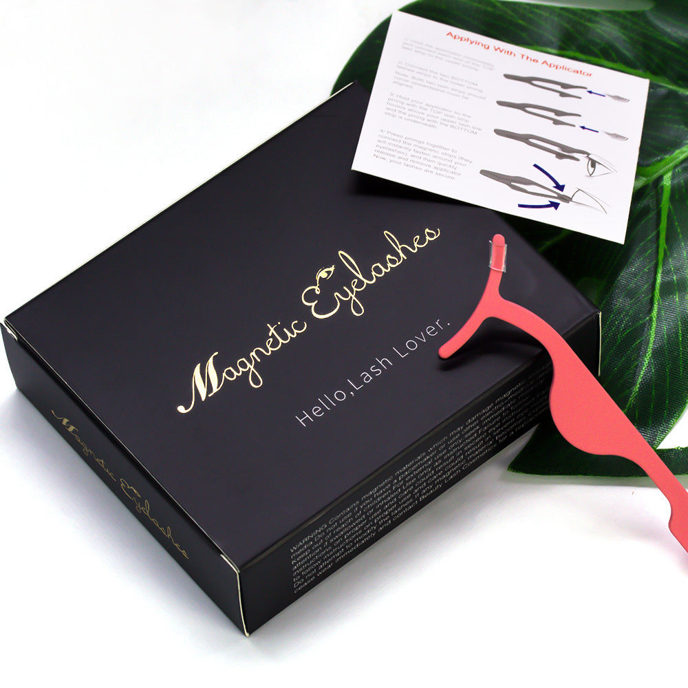 🧲👁️ Magnetic Eyelashes – Handmade Cross Style Reusable Lash Set with Mirror Case