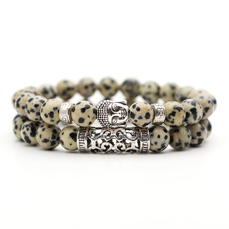 Volcanic Stone & Tiger Eye Bracelet Set